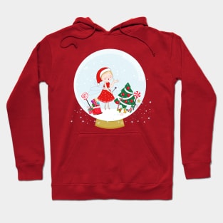 Snow globe. Santa claus fairy tale sending fairy dust Hoodie